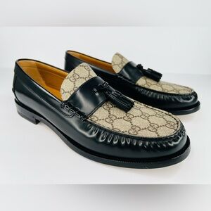 GUCCI Millennial Ribot Supreme Tassel Logo Men Loafers UK 12.5 - US 13 - EU 46.5